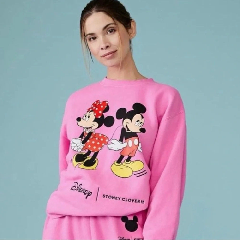 Stoney Clover x Disney Pink Mickey & Minnie Sweatshirt - Picture 1 of 4